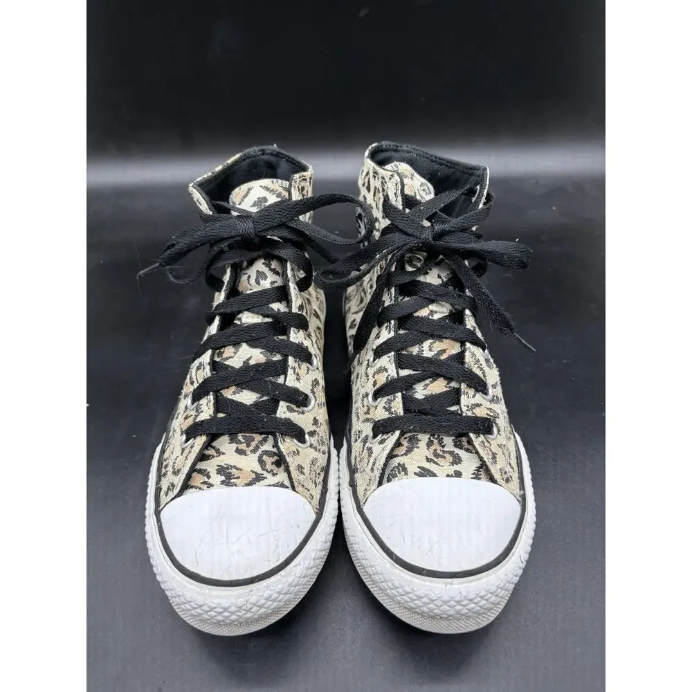 Converse Chuck Taylor All-Star High top Sneaker Junior Size 5 Leopard Print
